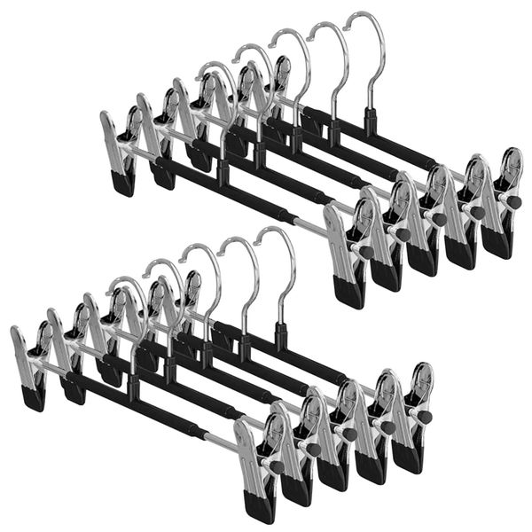 10Pieces Trouser Hangers, Metal Trouser Hangers, Space Saving Skirt Hangers
