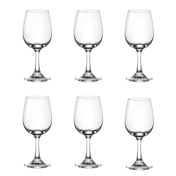 Contemporary 315ml Red Wine Drinking Glasses - 6 Pack