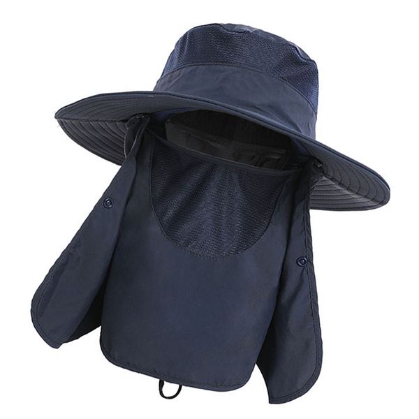UPF 50+ Wide Brim Hat for Fishing Breathable Quick Dry