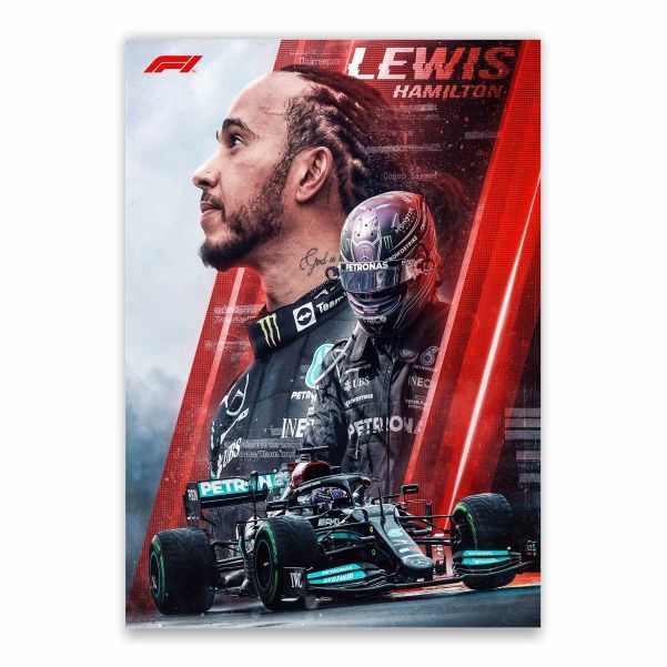 Lewis Hamilton 2020' Poster, picture, metal print, paint by pxlG, Displate