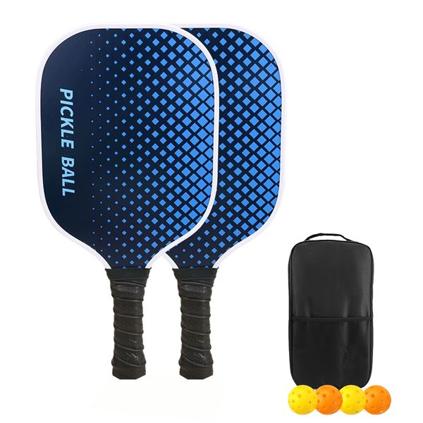2Pcs Professional Glass Fiber Pickleball Paddles with 4 Balls &amp; Bag