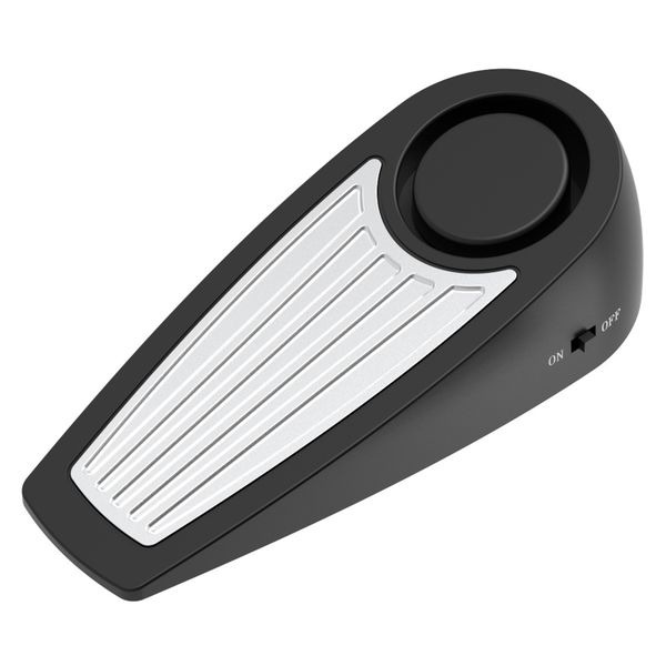 Door Stop Alarm Vibration Sensing Black