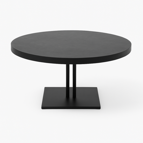Coffee Table, Round Shape - Black Slate Texture