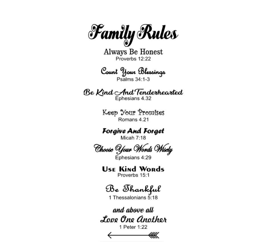 Family Rules Wall Vinyl Shop Today Get It Tomorrow Takealot