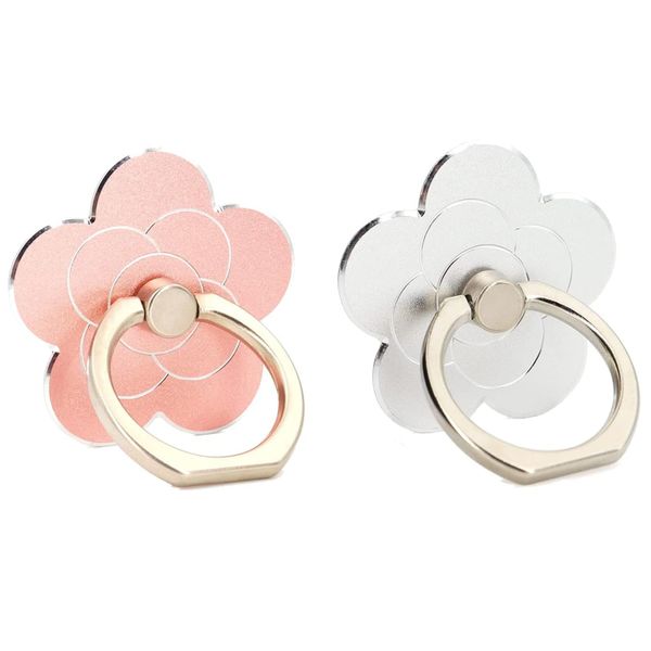 Cell Phone Ring Holder Flower, 2PCS Metal Cell Phone Ring Socket Grip