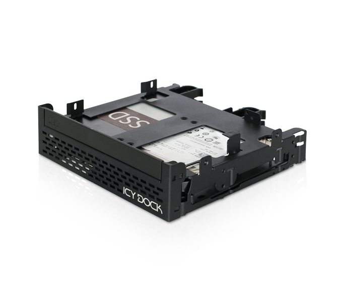 ICYDOCK Quad 2.5" SSD/HDD + Slim ODD Bracket for External 5.25" Drive Bay
