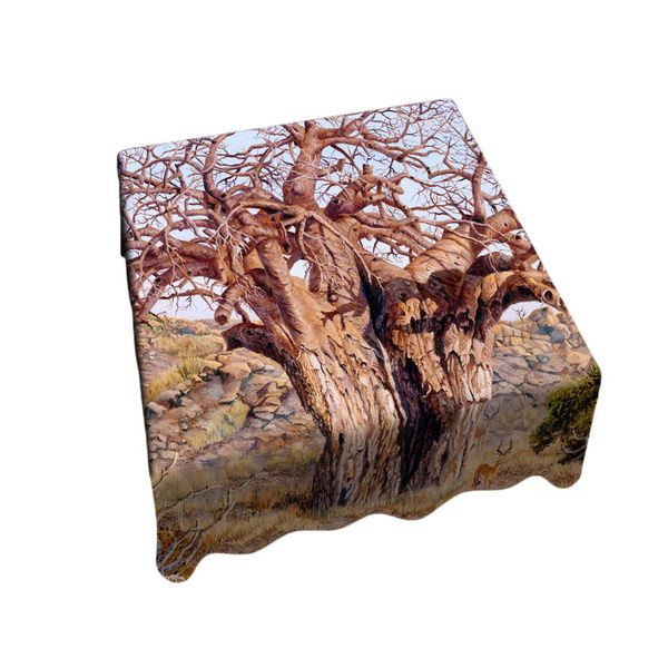 The Giant Baobab Square Tablecloth By Delene Lamberty