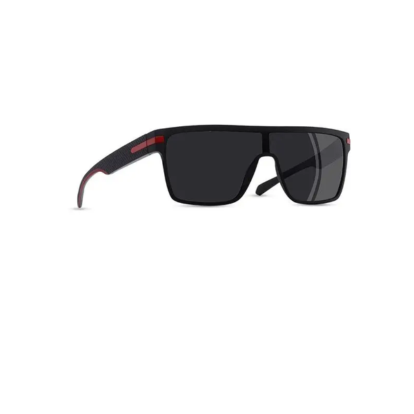 Reptronic Polarized UV400 Black with Red detailing wrap frame sunglasses