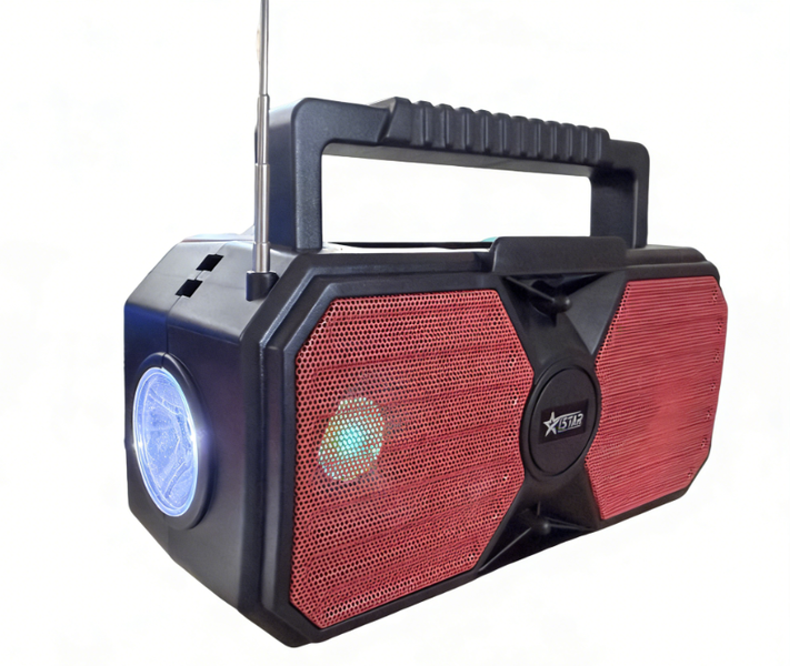 4-in-1 Solar Wireless Speaker System: FM Radio, MP3, Torch &amp; Type-C Charge