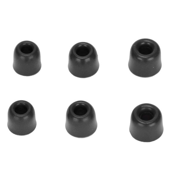 6 Pieces memory foam earbud tips black
