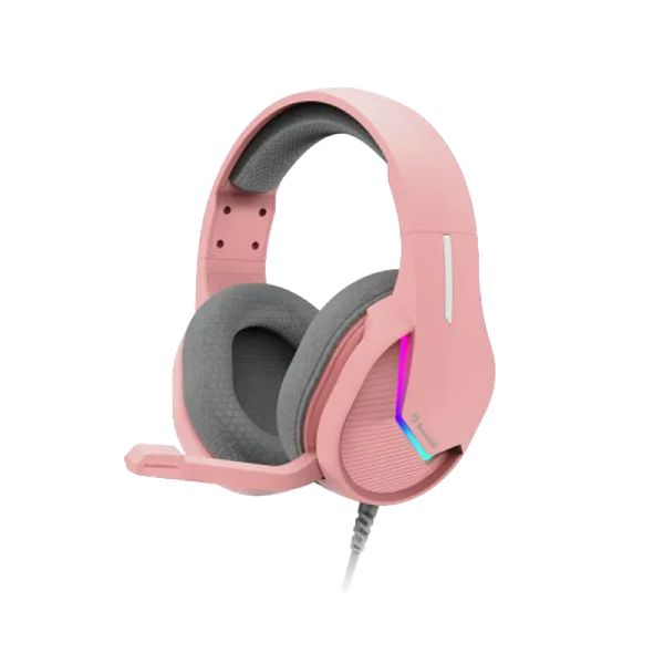 Marvo Tactic 40 RGB Gaming Headset Pink , 50mm Speakers Crystal-Clear Audio