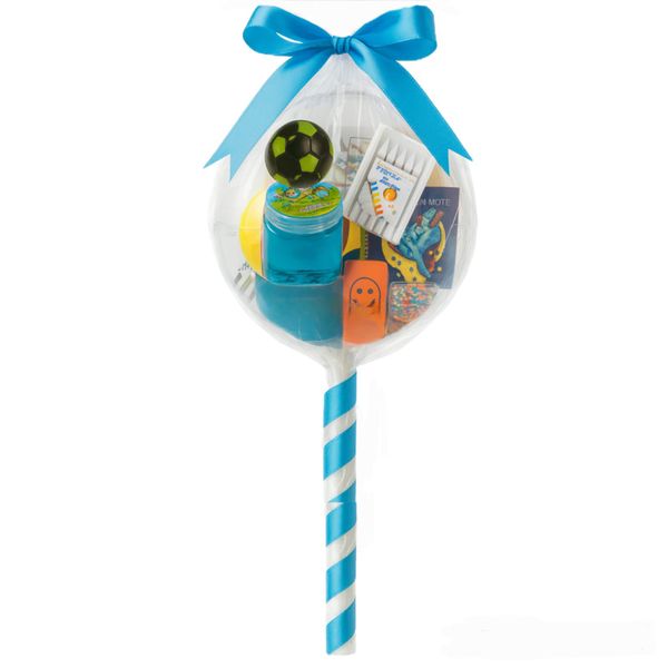 Giant Surprise Lollipop Gift Set (Ages 6-11) - 10 fun Surprises - BLUE