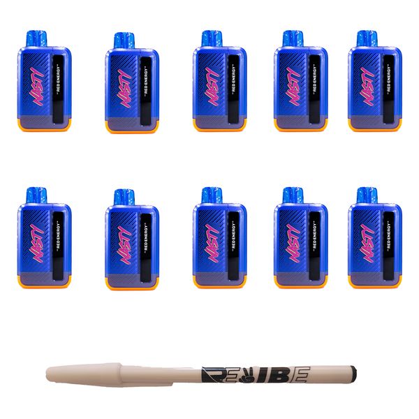 Nasty 9000 Puff Rechargeable Disposable Vape 5% Red Energy 10 Pack