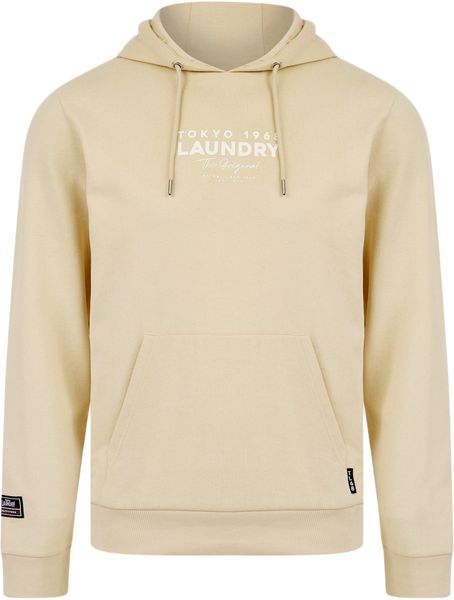 Tokyo Laundry - Men's Kole Brushback Fleece Pullover Hoodie in Stone - (Parallel Import)