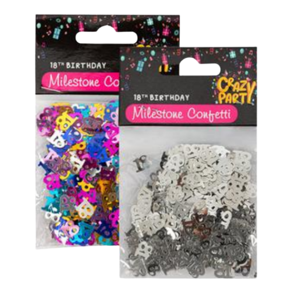 SD Party Supplies - Milestone 18 Confetti - Pack of 4