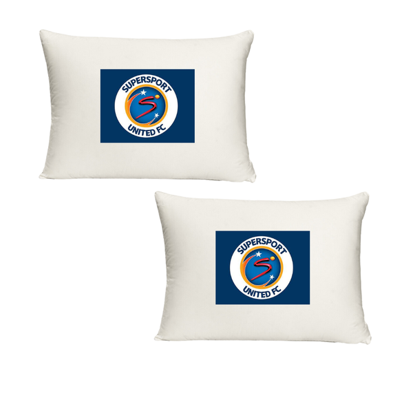 Katz Designs - SuperSport United White Polyester Plain Standard Pillowcase