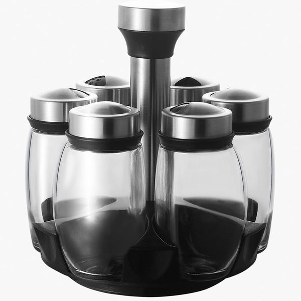 360 Degree Rotating Seasoning Bottle Rack, Glass Sealed Seasoning Bottle