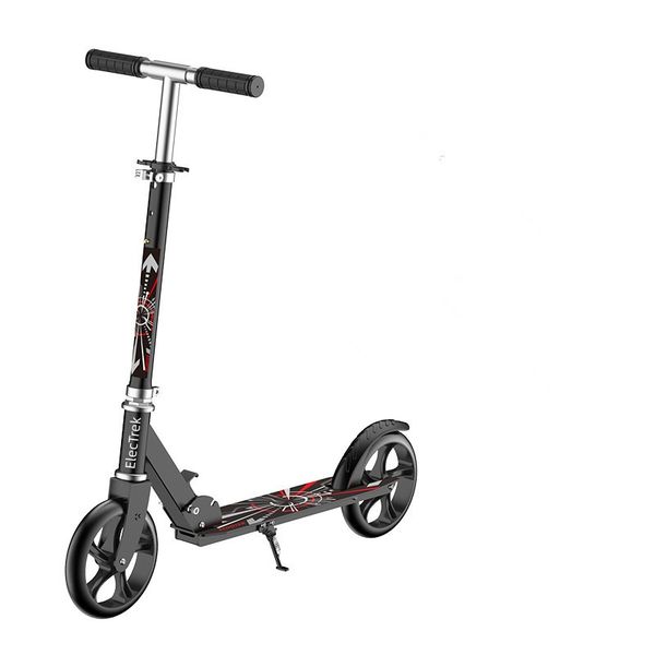 Foldable Kick Scooter for Adults &amp; Kids -Adjustable Height- Black