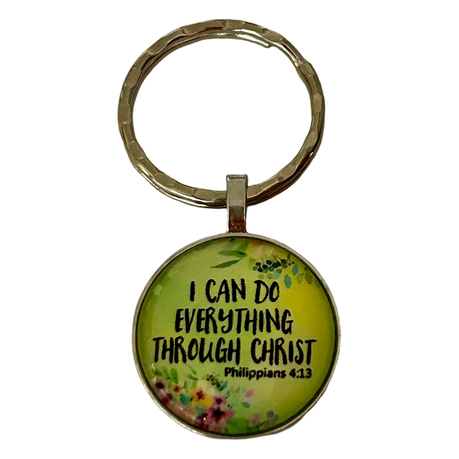 Keyring with Christian Quote - Philippians 4:13 - I can do Everything Image