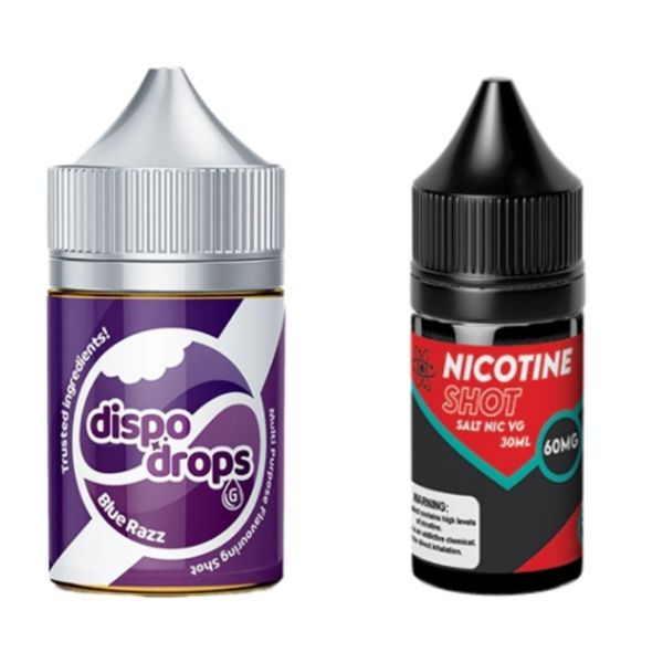 Dispo Drops 60ml Salt/MTL Combo 30MG - Blue Razz