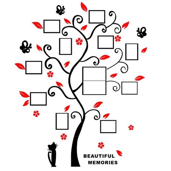 DIY Photo Frame 3D Tree Wall Stickers for Home Decorations