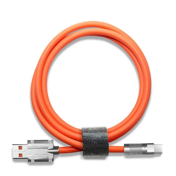 Zinc Alloy 120W 6A Type-C Fast Cable Compatible with iPhone 1M/1.5M/2M