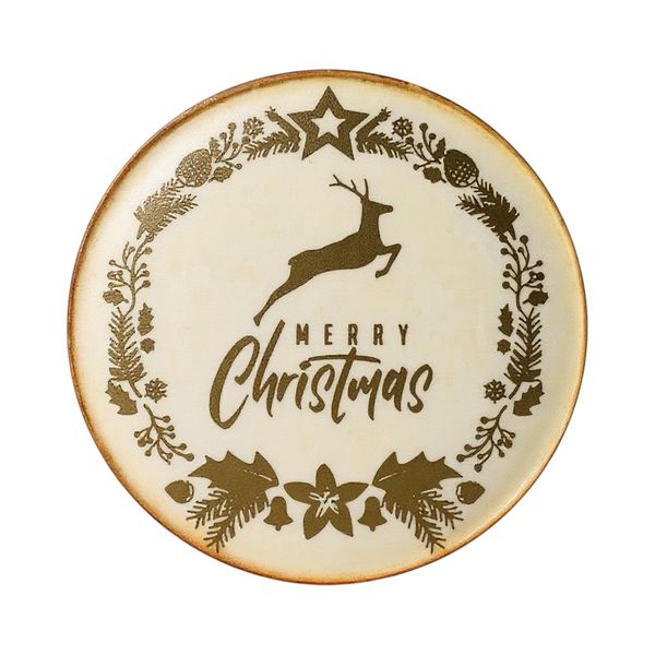 20-Piece Stylish Reindeer Christmas Dessert Discs Topper - Gold