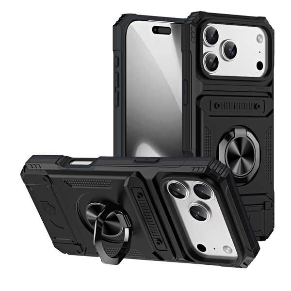 BASED Rugged Case Cover with Stand &amp; Card Slot Compatible With iPhone 17 Pro