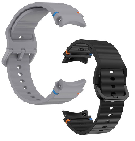 2pcs Silicone Strap Compatible with Samsung Watch4/5/6/7 Secure Stitching