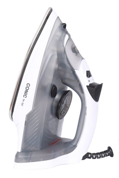 Conic - 2200W Stainless Steel Steam Iron - White &amp; Black