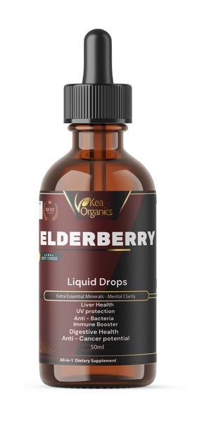 Kea Organics - Elderberry Veggie Drops Extra Strength - 50ml Drops.