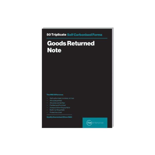 RBE Goods Return Note Triplicate Pads A5 - Set of 2