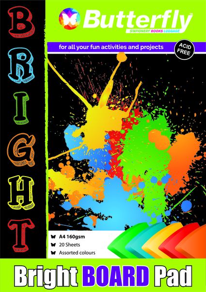 Butterfly Project Board Pad - Bright A4 20 Sheets