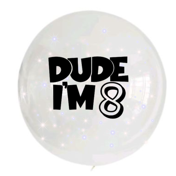BG - Bobo Balloon - 24inch - Dude I'm 8