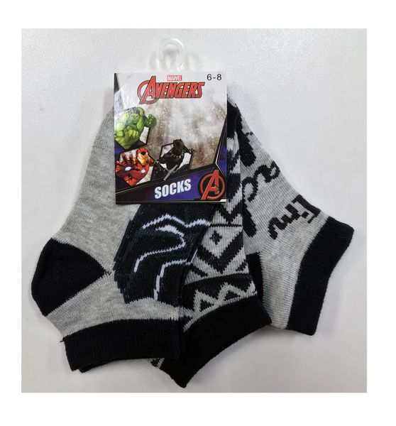 Black Panther Avenger 3pck low cut sock (Toddler size 6-8)