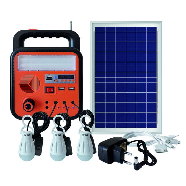 Eveready Portable Power Unit with Solar Panel and LED Lights