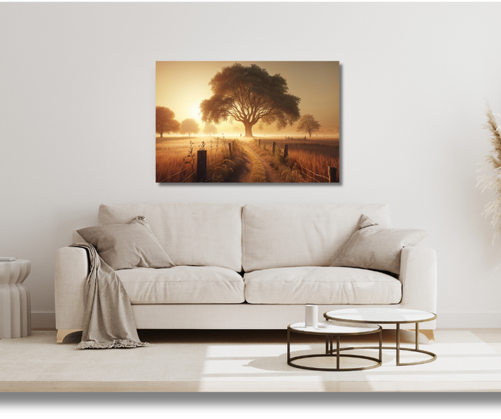 Canvas Wall Art Home Decor - Farm Morning