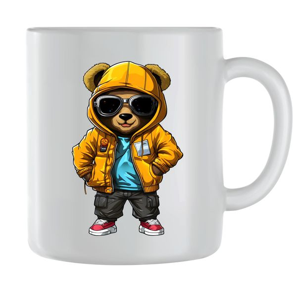 Turqoise Coffee Mugs for Men Women Hip Hop Bear Lovers Graphic Cup Gift 191