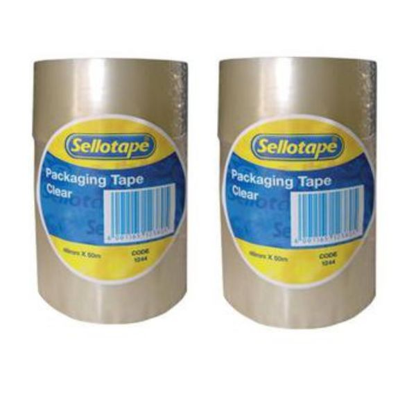 Sellotape Packaging Clear Tape - 48mm x 50m (Pack of 6)