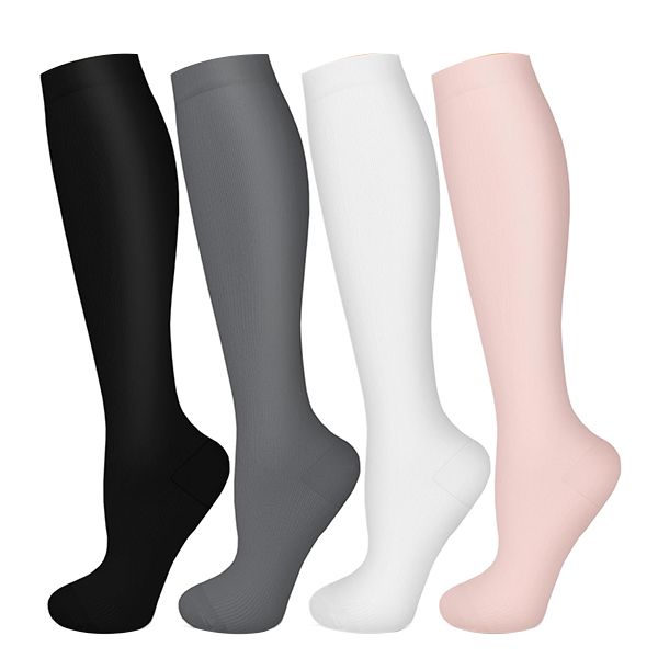 4 Pairs Compression Socks for Women, Running, Athletic, Travel