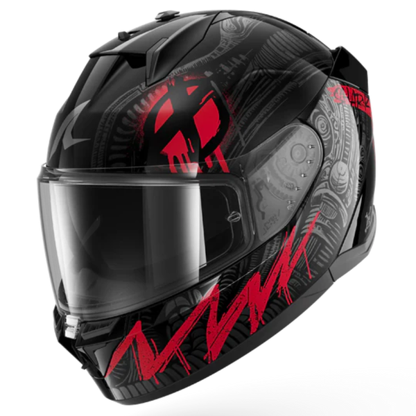 Shark D-Skwal 3 Shiever Helmet - KAR Black/Grey/Red