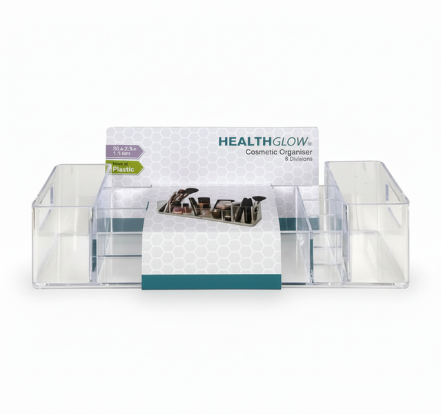 Healthglow 8 Division Cosmetic Organiser - 30 cm Storage for - 2 Pack