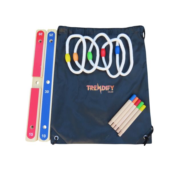 Trendify Quoits (Ring Toss) Wooden Game with Bag