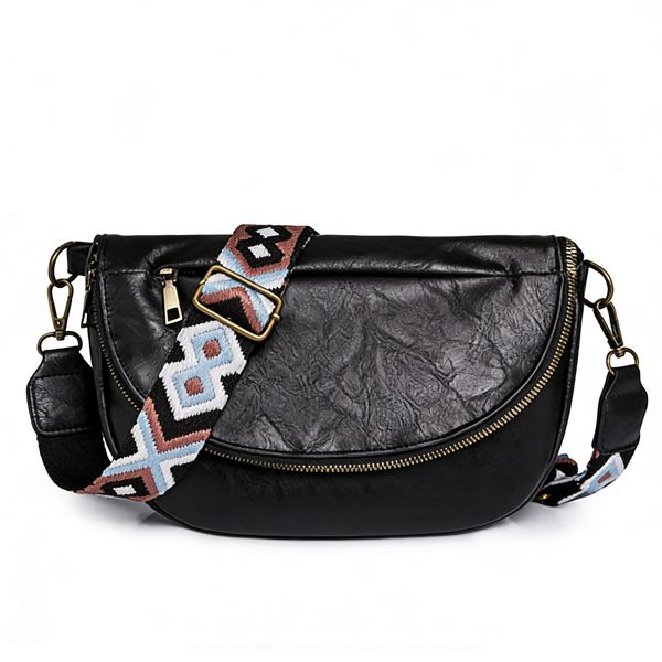 Leather Women Crossbody Bags Zipper Shoulder for Ladies &amp; Girls-29x19x7cm