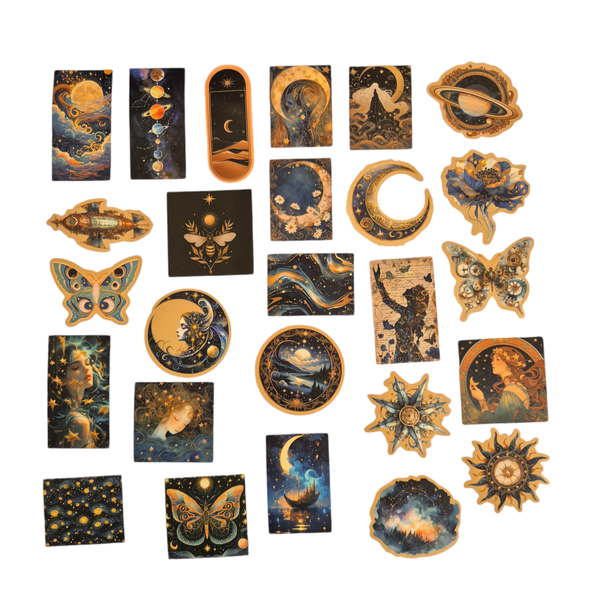 Beautiful Space Fantasy Journaling Stickers