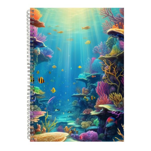 Reef A4 Notebook Pad Ocean Blue Lovers Trendy Graphic Birthday Present 040