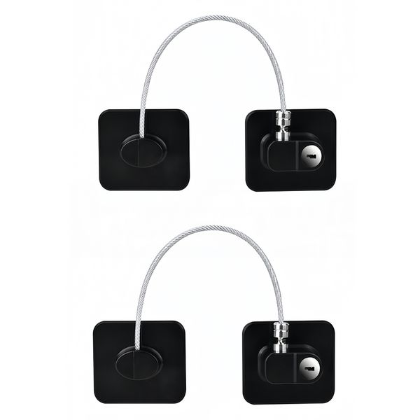 2PK Window Restrictor Locks Kid Refrigerator Lock Child Safety Cabinet Lock
