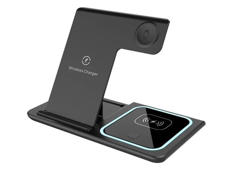 Magnetic Wireless Charger Stand, 3 in 1 Foldable Wireless Charging Station