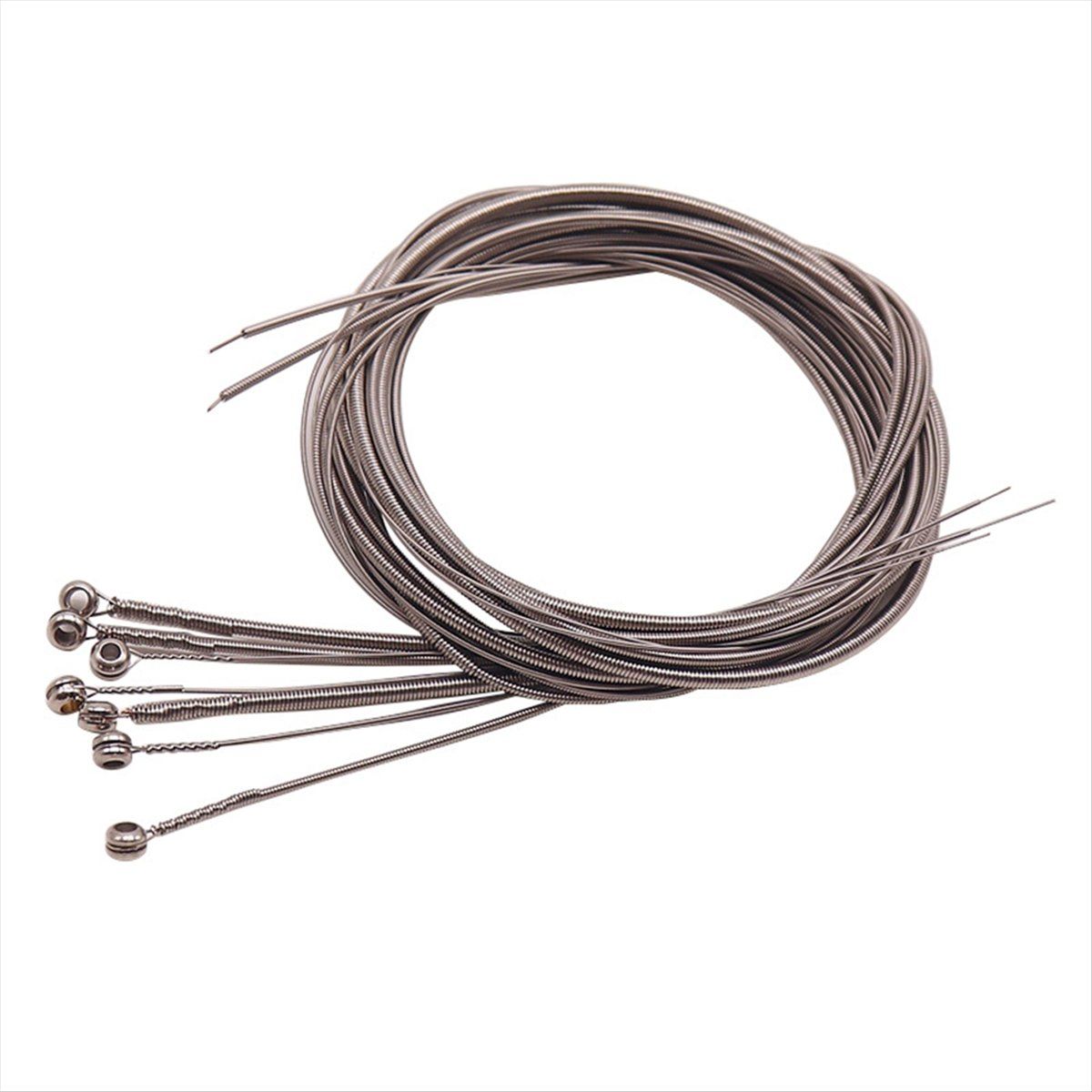 7 PCS Bass Strings Bass Guitar Parts Accessories Guitar String Silver ...