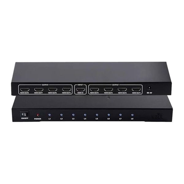 1x8 HDMI Splitter - One Input to Eight Outputs for HDTV Displays
